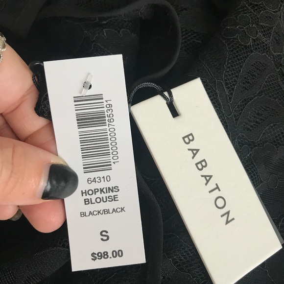 Black lace top by Babaton (Aritzia). BNWT - Picture 3 of 4